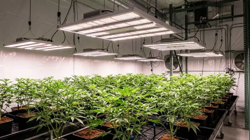 Indoor cannabis growing setup