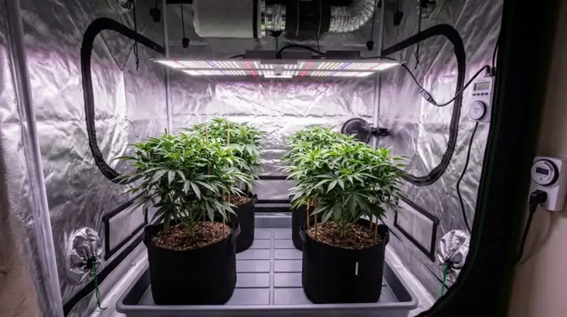 Cannabis grow room setup