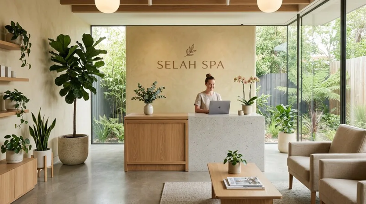 Calming, minimalist wellness space representing nausea relief with medical cannabis